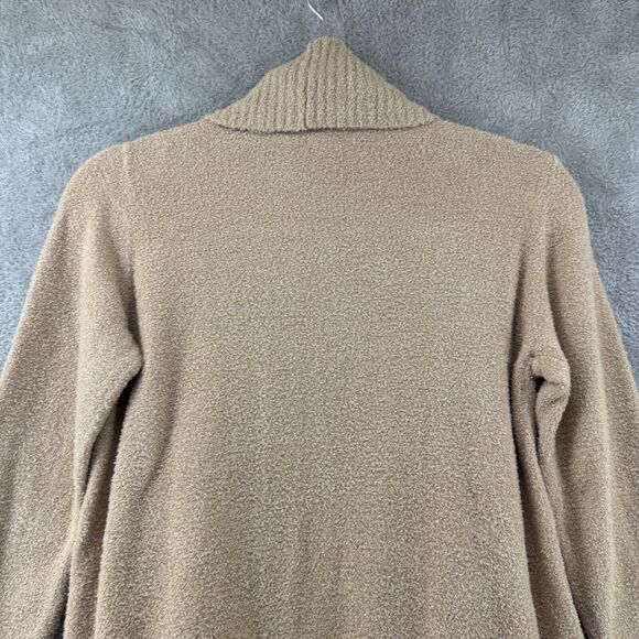 Barefoot Dreams Sweater Womens XS/S Beige Cardigan Open Front Stretch Pockets - Picture 8 of 14